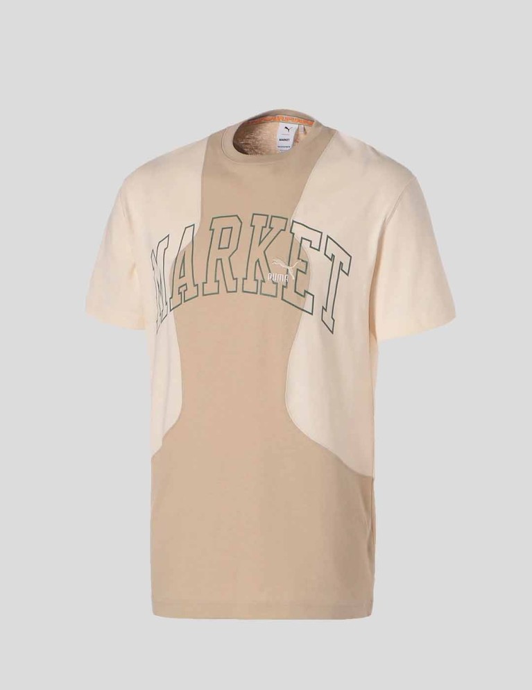 T-shirt PUMA x mercato rilassato logo tee putty